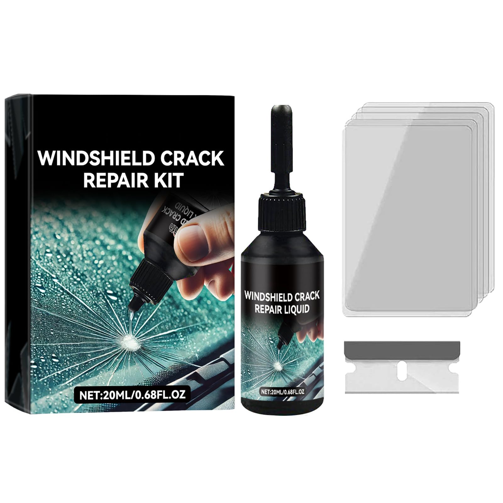 Fashion Base Windschutzscheiben-Riss-Reparaturset, 2025 Neues DIY-Glasriss-Reparatur-Kits, Glaskratzer-Entferner für die Reparatur von Auto-Windschutzscheiben-Glas Fashion Base Windschutzscheiben-Riss-Reparaturset, 2025 Neues DIY-Glasriss-Reparatur-Kits, Glaskratzer-Entferner für die Reparatur von Auto-Windschutzscheiben-Glas von Fashion Base