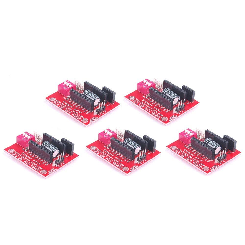 Fasizi 5x 3D-Drucker-Schrittmotor-Treiber-Erweiterungsschild für A4988/DRV8825, Rot, Controller, 5V, ohne Display, IN0415 Fasizi 5x 3D-Drucker-Schrittmotor-Treiber-Erweiterungsschild für A4988/DRV8825, Rot, Controller, 5V, ohne Display, IN0415 von Fasizi