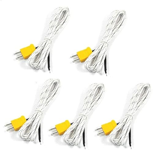 Fasizi Temperaturfühler, Thermoelementsonde, K Typ -50 ~ 400 C, 1 m, 5 Stück von Fasizi
