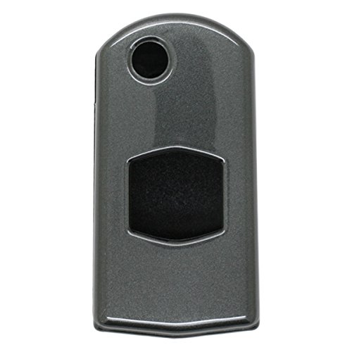 Metallic Lack Schlüssel Fall Shell Cover Fit für MAZDA Flip Fernbedienung Schlüssel Schwarz von Fassport
