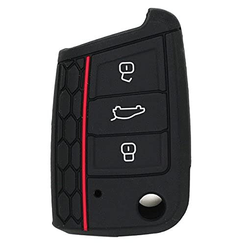 fassport Silikon Cover Skin Jacke für Volkswagen Golf GTI 3 Tasten Fernbedienung Schlüssel cv9801 von Fassport