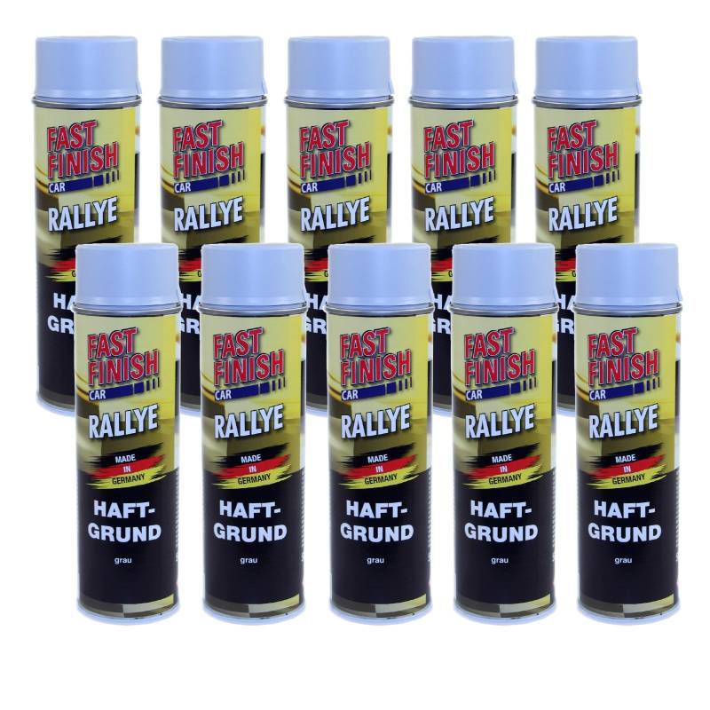 10x 500ml FAST FINISH RALLYE HAFTGRUND GRUNDIERUNG GRAU SPRAYDOSE SPRAY LACK von Fast Finish