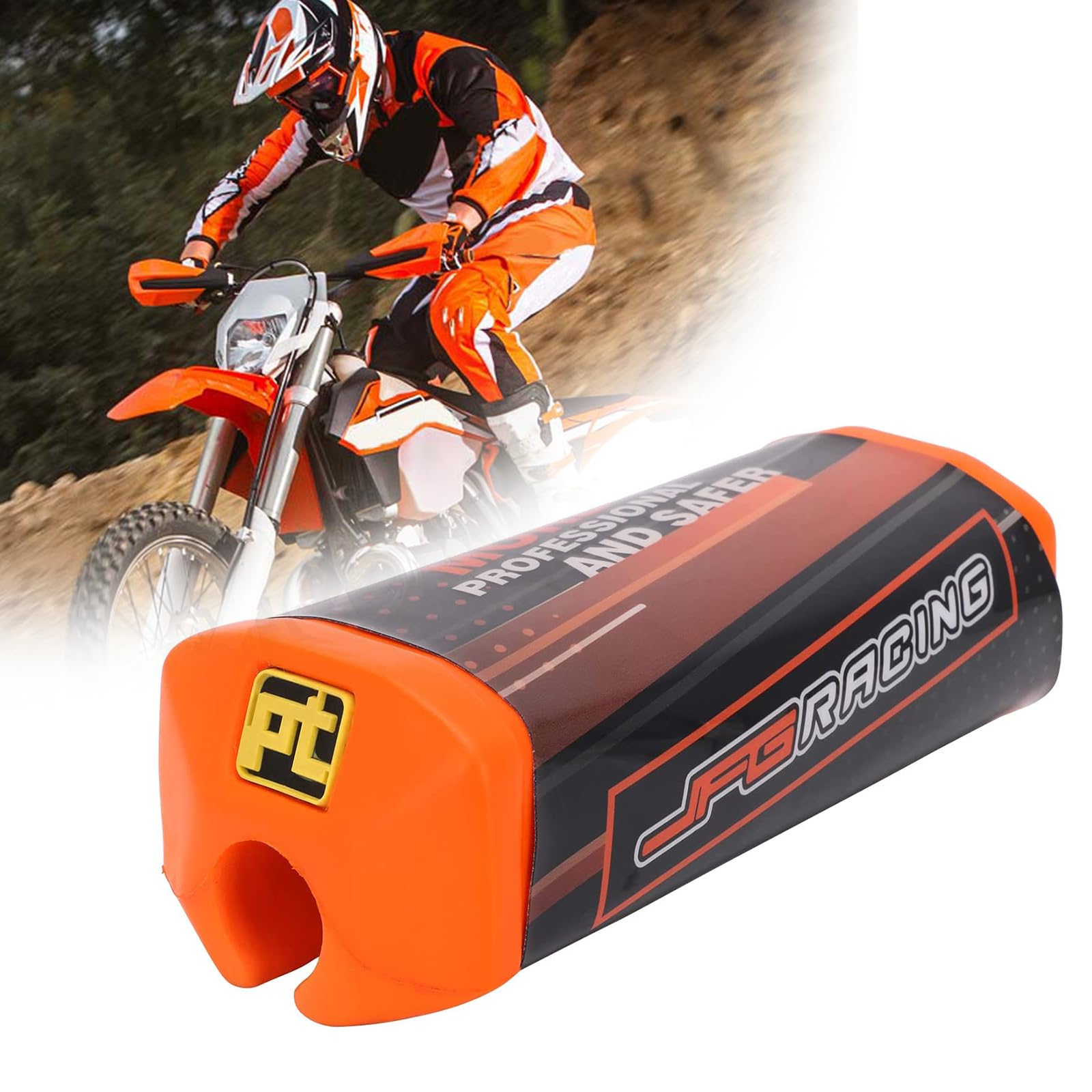 Dirt Bike Lenkerpolster Motocross Lenkerpolster Schaumstoff Universal für 7/8" 22mm 1 1/8" 28mm Lenker Fat Bar EXC EXCF SX SXF SXS MXC MX XC XCW XCF XCFW 210mm*50mm Orange von Fast Pro