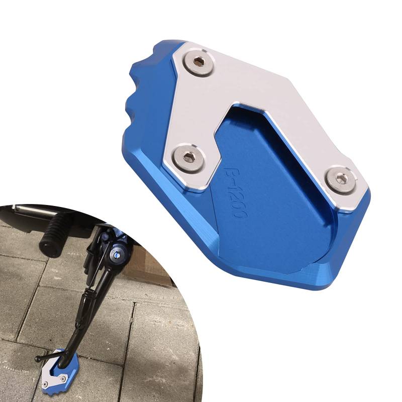 Fast Pro Motorrad Ständer Pad Extender Fuß Seitenständer CNC Extension Support Plate für R1200 GS LC 2013-2017 Blau von Fast Pro