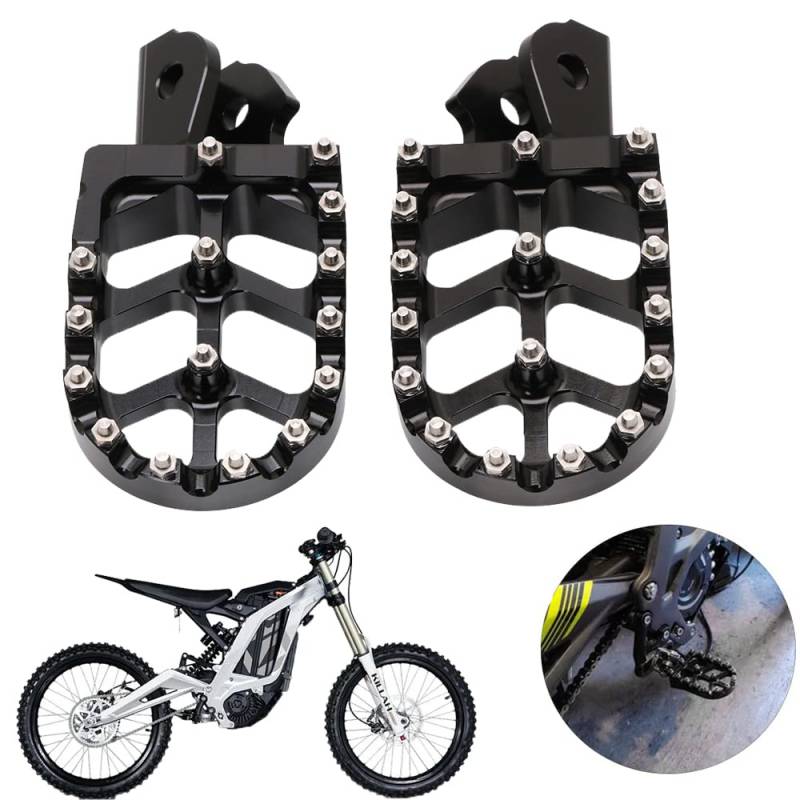 Motorrad Fußrasten Fußrasten Fußstütze Fußpedale Rests CNC für CRF150F CRF230F 03-19 Sur Ron Schwarz von Fast Pro