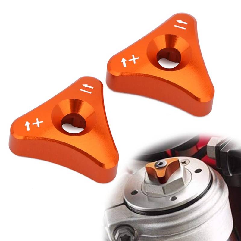 Motorrad WP 48mm Gabel Vordergabel Einstellknöpfe CNC Für SX SX-F EXC XC-W All 125-530cc SUPERMOTO 690 2007-2010 SMC 690 2008-2010 ENDURO 690 2008-2010 Orange von Fast Pro