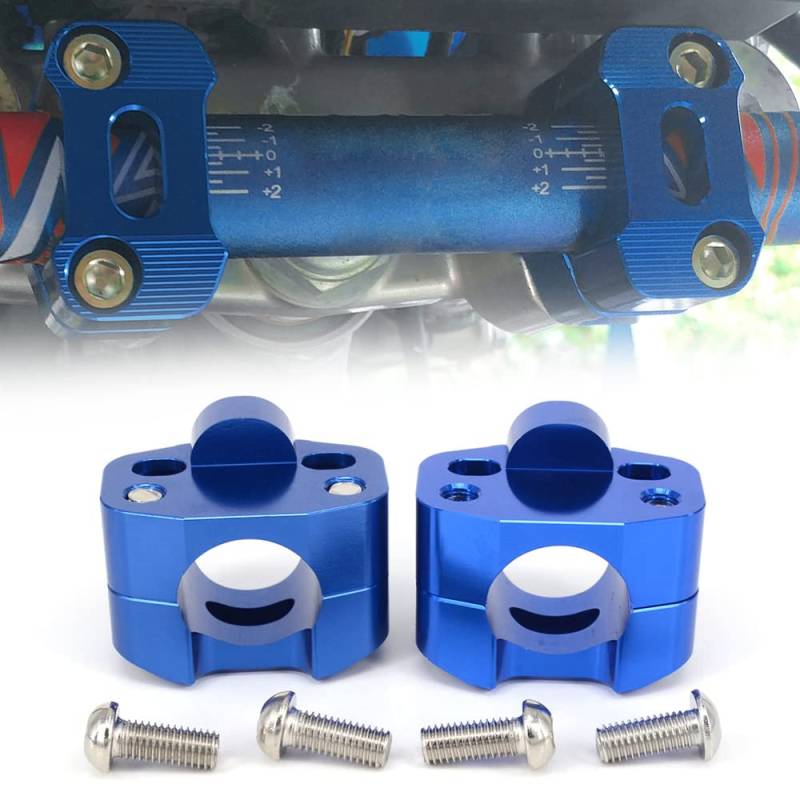 Paar Motorrad 28MM CNC Motorrad Lenker Riser Mount Clamp Adapter 22mm Austausch 28mm - Blau von Fast Pro