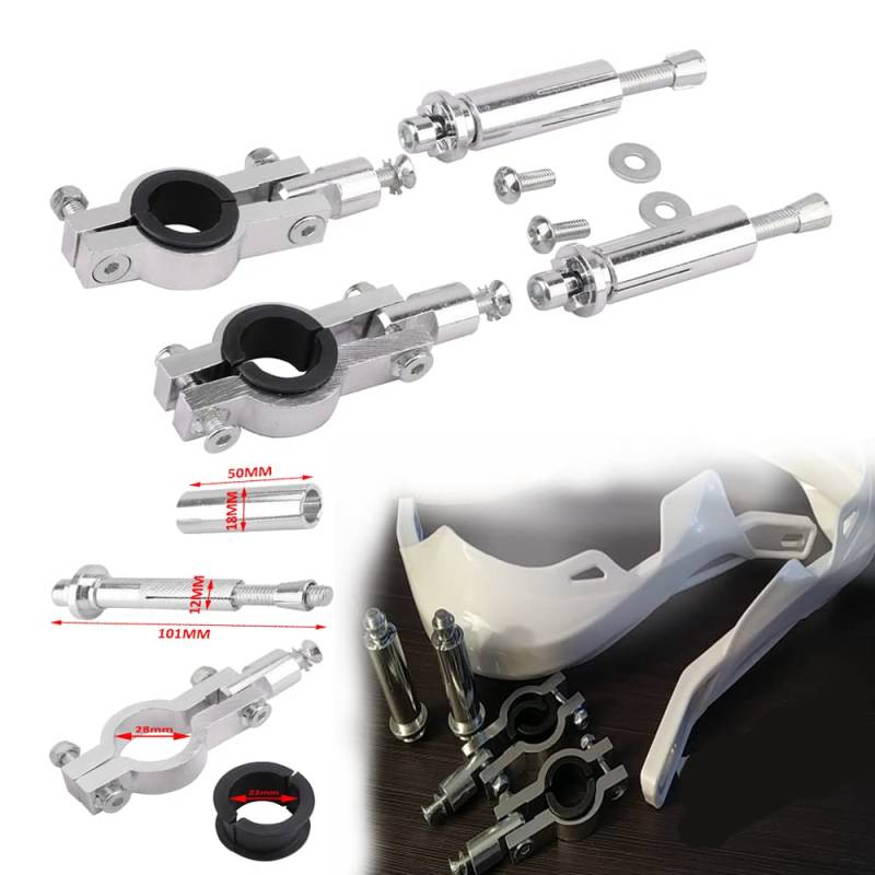 FastPro Motorrad-Handprotektoren, Klemmhalterung, universal, für 22 mm Lenker oder 28 mm dicke Lenkstange von FastPro