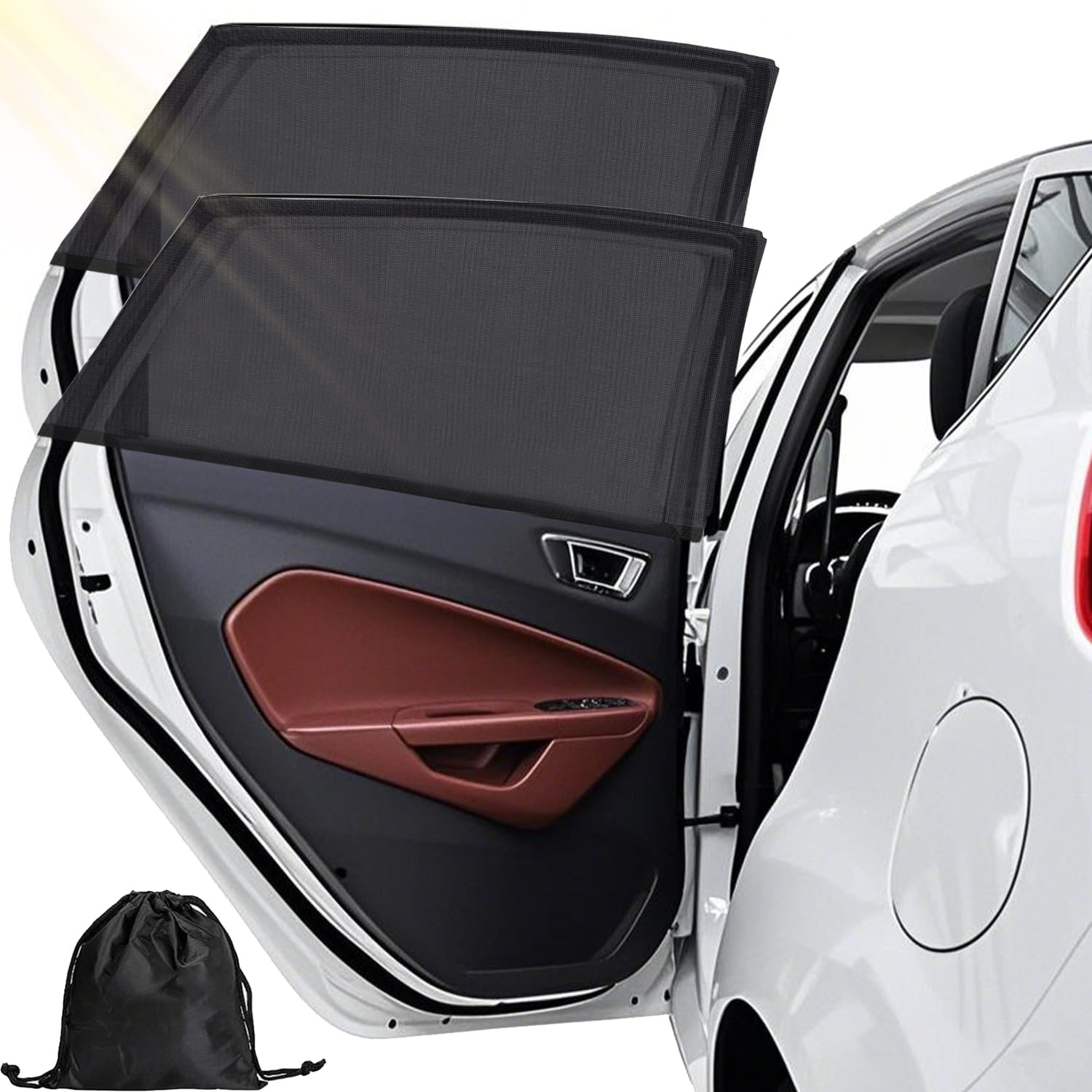 Universal Sonnenblende Auto Kinder, 2 Stück Sonnenschutz Auto Baby, Auto UV Schutz Sonnenblende für Seitenfenster, Universal Sonnenblende Auto Netz mit UV-Schutz, Schützt Mitfahrer, Baby, Haustiere Universal Sonnenblende Auto Kinder, 2 Stück Sonnenschutz Auto Baby, Auto UV Schutz Sonnenblende für Seitenfenster, Universal Sonnenblende Auto Netz mit UV-Schutz, Schützt Mitfahrer, Baby, Haustiere von FatrouGirl