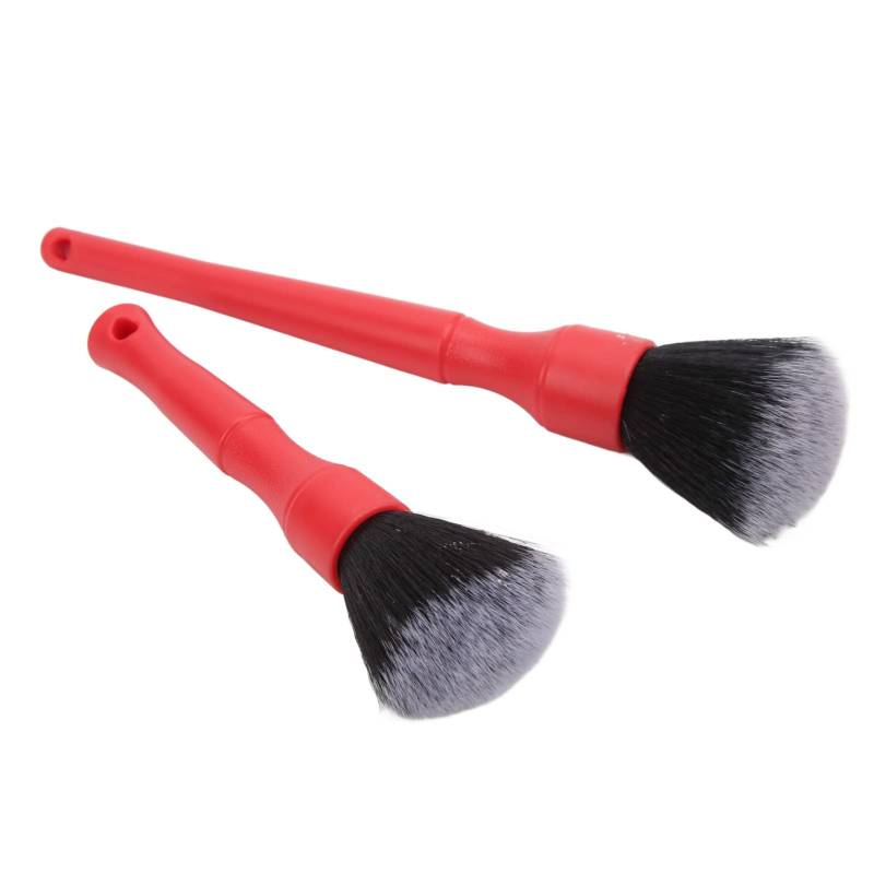 Auto-Detailbürsten, 2-teiliges Universal-Auto-Detailbürsten-Set, Mehrzweck-Auto-Reinigungsbürste für Autos (Rot) von Fauitay