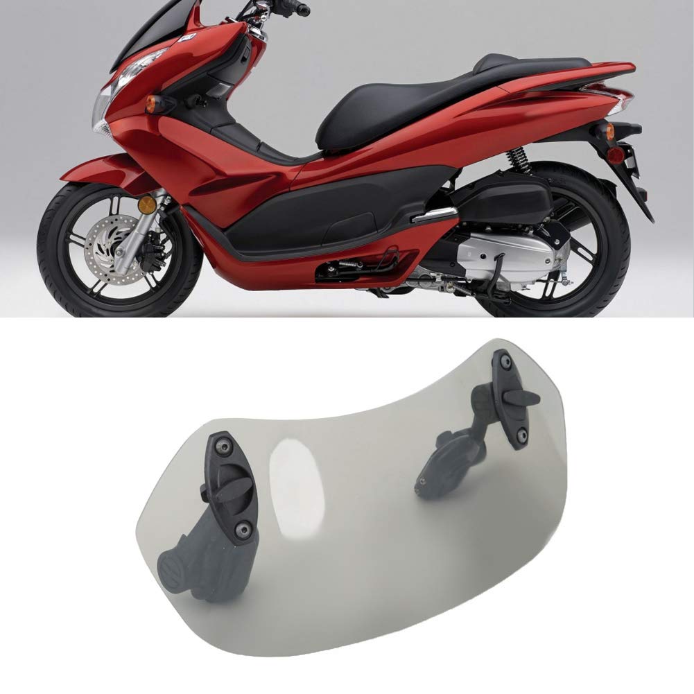Motorrad Windschutzscheibe, Verstellbarer Clip auf Windschutzscheibe Windabweiser Windschutzscheibenzubehör Motorrad Tawny von Fauitay