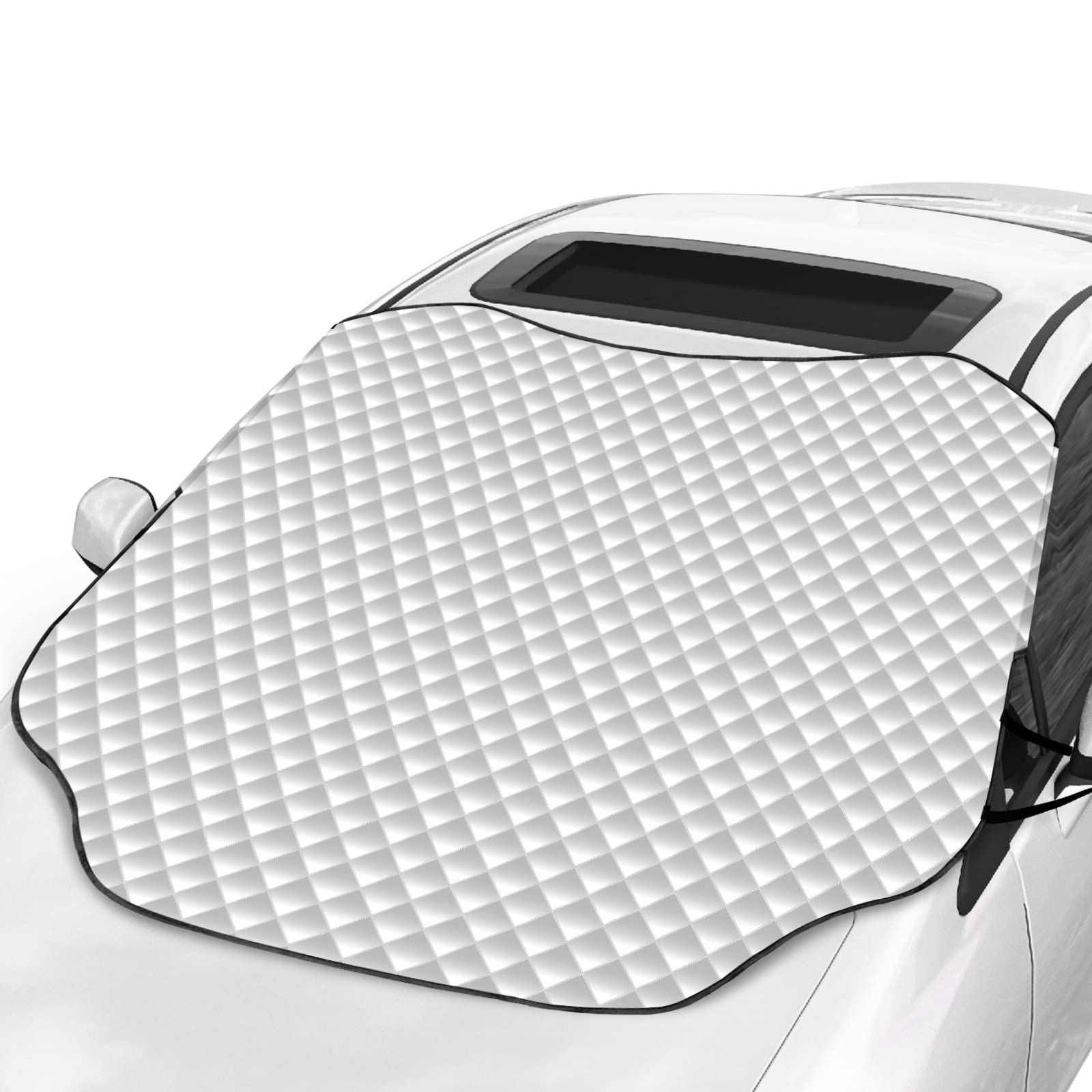 Favoto Auto Sonnenschutz Frontscheibe Windschutzscheiben Abdeckung Magnetische Faltbare Autoscheibenabdeckung Eisschutz Frontscheibenabdeckung UV-Schutz für Sommer Staub Schnee (157x126 cm) von Favoto