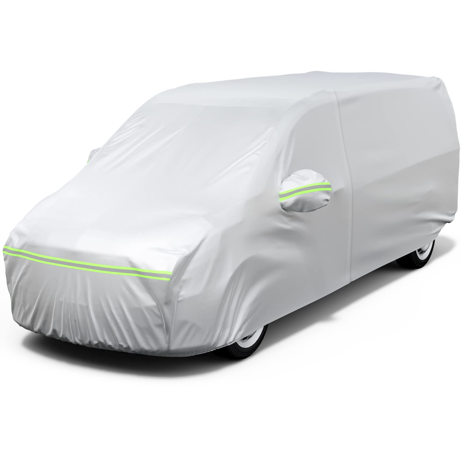 Favoto Autoabdeckung Vollgarage Auto Abdeckplane Staubdicht Wasserdicht Autohülle Autoplane Winter & Sommer für 495cm-535cm MPV (3.95kg) von Favoto
