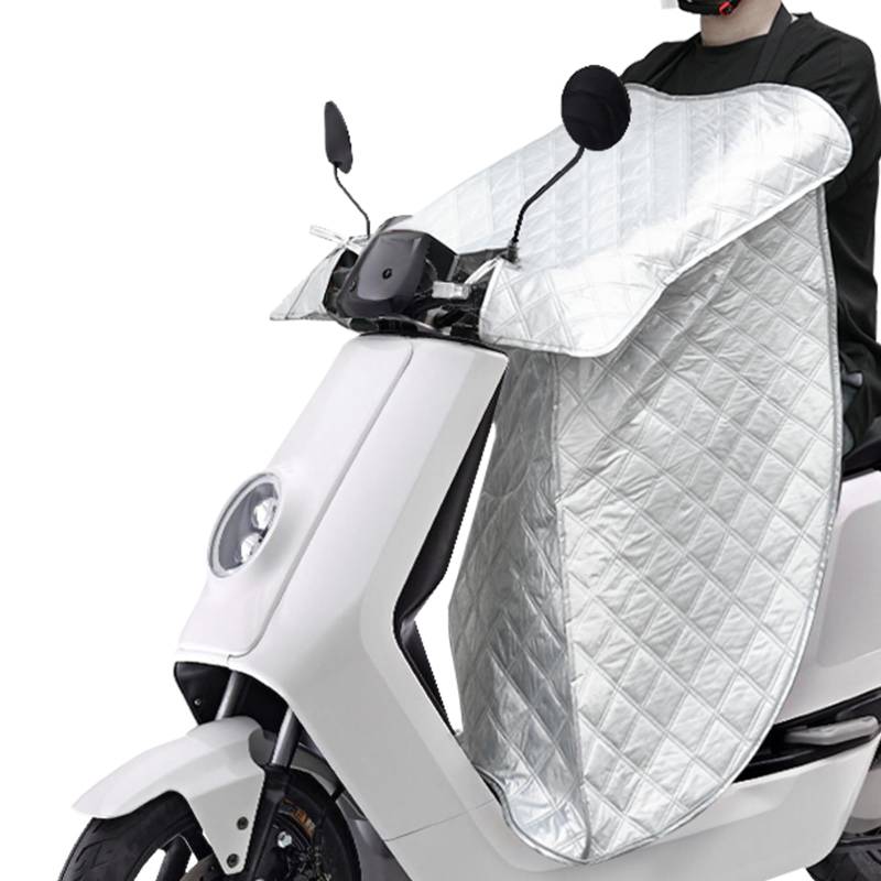 Favoto Beinschutz Rollerdecke Winter Sommer - Universal Motorroller Decke mit Handytasche Reflektionsstreifen Regenschutz Beindecke für Zweirad-Pedalbetriebene Fahrzeuge Silber von Favoto