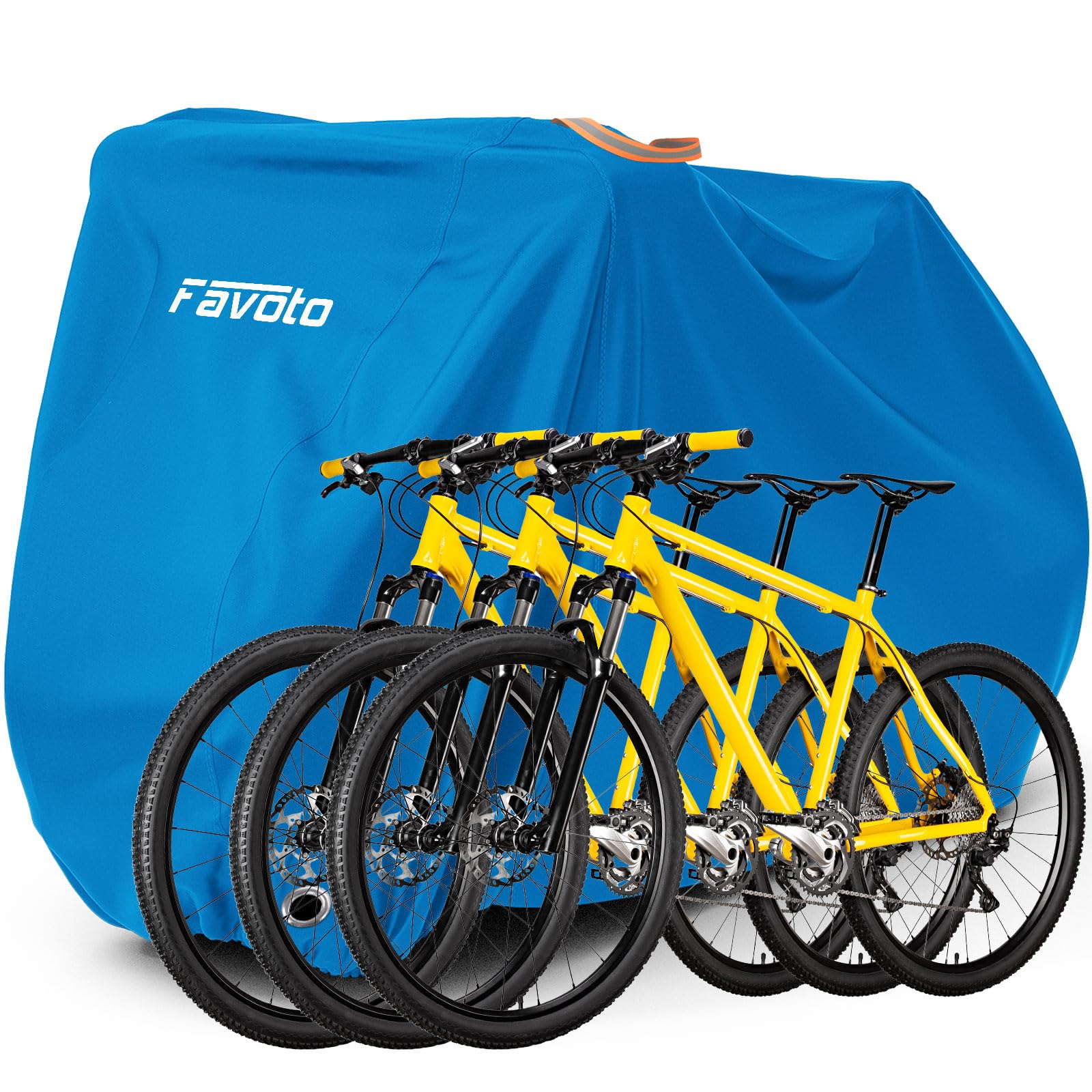 Favoto Fahrradabdeckung Fahrrad Abdeckplane Wasserdicht für 2-3 Fahrräder 210T Oxford-Gewebe Fahrradgarage Fahrrad Plane Schutzhülle Abdeckhaube mit Beutel 200 x 105x 110CM Blau Favoto Fahrradabdeckung Fahrrad Abdeckplane Wasserdicht für 2-3 Fahrräder 210T Oxford-Gewebe Fahrradgarage Fahrrad Plane Schutzhülle Abdeckhaube mit Beutel 200 x 105x 110CM Blau von Favoto