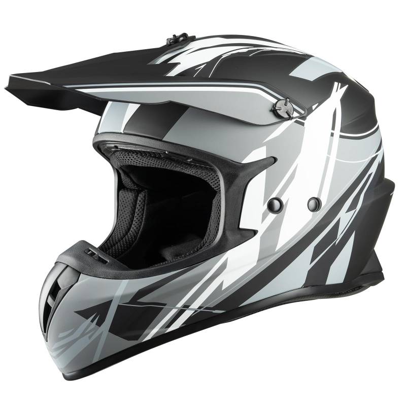 Favoto Motorrad Crosshelm Fullface Erwachsene - Downhill Motocross Helm Bunt Damen Herren ECE 22.06 Zertifiziert für Moped Quad Mountainbike ATV UTV Größe L 59-60cm (Ohne Visier) von Favoto