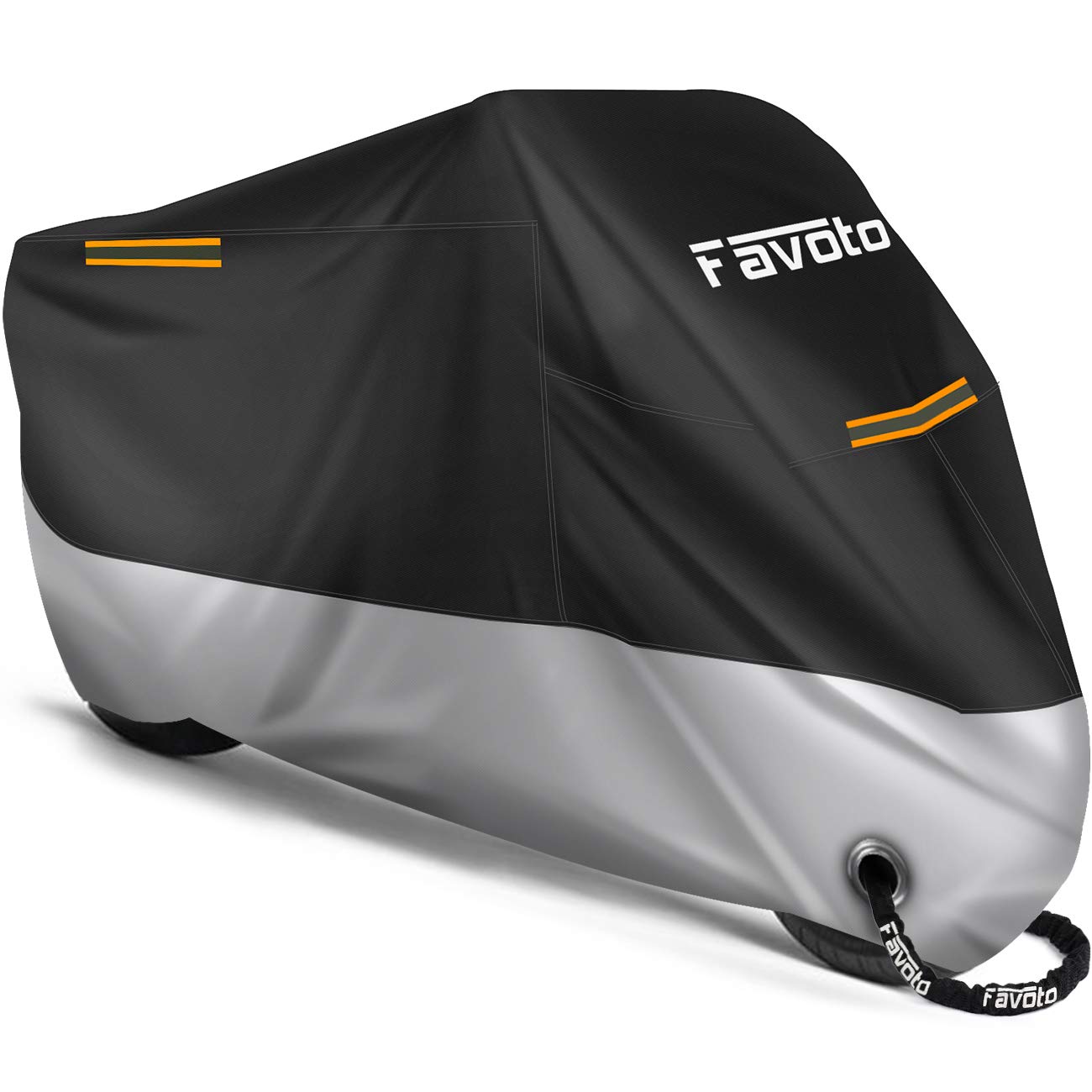 Favoto Verbesserte Version Motorrad Abdeckplane Outdoor Motorradabdeckung mit Schlüsselloch 3 Reflexionsstreifen Schützt vor UV Regen Schnee Staub Silber Schwarz XXXL 265x105x125cm Favoto Verbesserte Version Motorrad Abdeckplane Outdoor Motorradabdeckung mit Schlüsselloch 3 Reflexionsstreifen Schützt vor UV Regen Schnee Staub Silber Schwarz XXXL 265x105x125cm von Favoto
