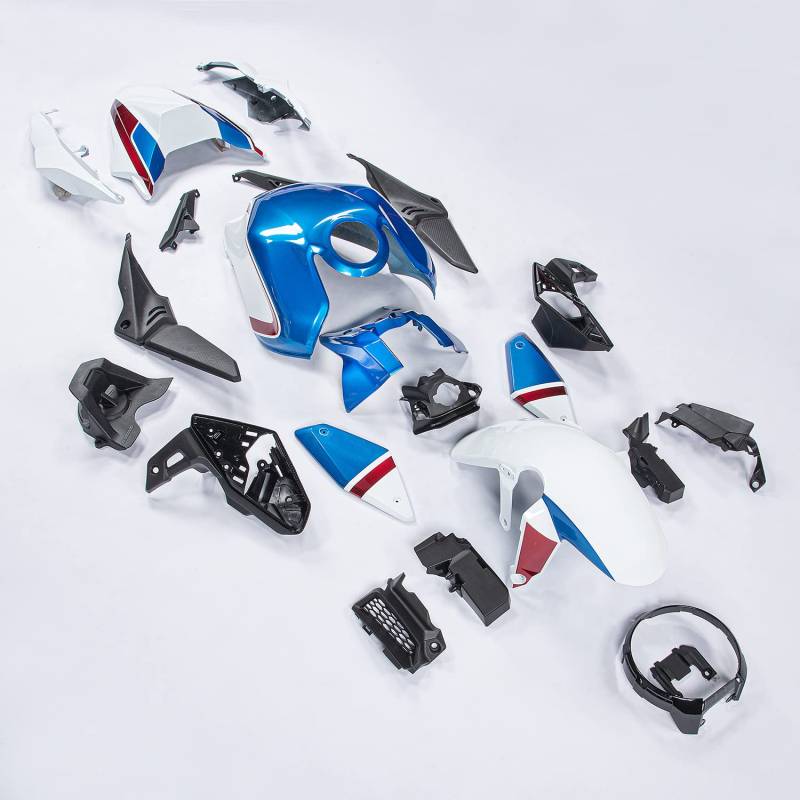 CB 650R Einspritzverkleidungs-Kits-lackierte komplette Karosserie, Bodyframe-Bodykit-Set für CB650R CB 650 R 2021 2022 2023, CB-650-R Rahmenteile (No. 12 + Sitzbezug + Tankdeckel) von Fayedenicy