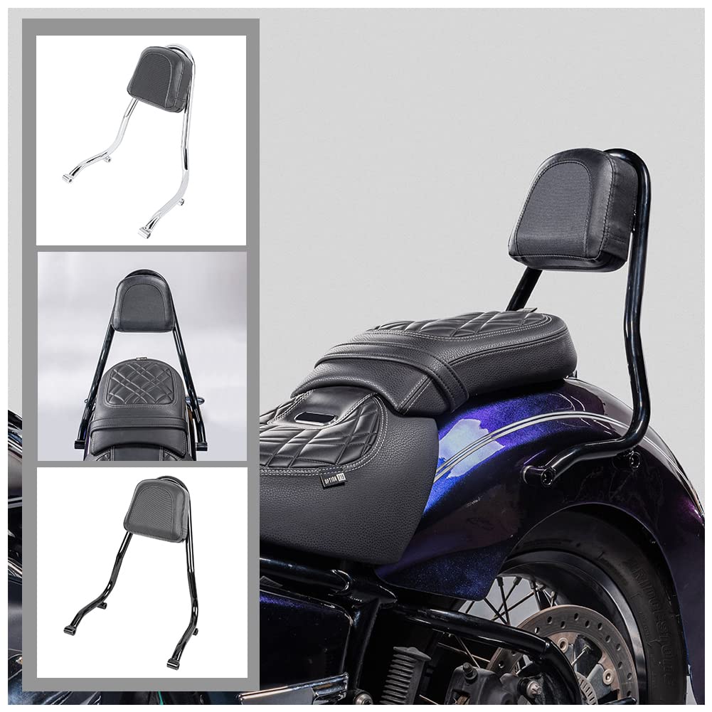 Ersatz für R18 R 18 R-18 2020 2021 2022 2023 Motorrad Abnehmbare Sissy Bar Beifahrer-Rückenlehne Rückenlehnenkissen Sitzpolster Rückenlehne Zubehör (Schwarz) von Fayedenicy
