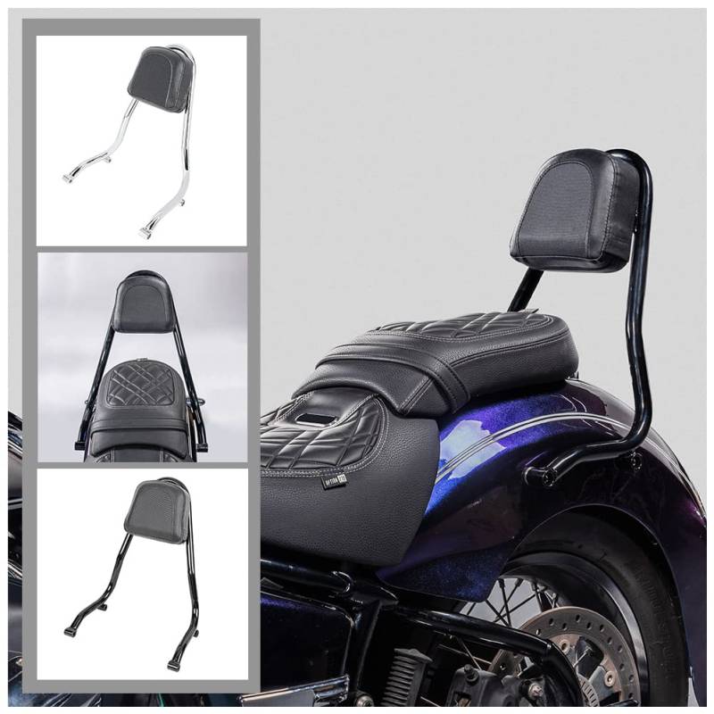 Ersatz für R18 R 18 R-18 2020 2021 2022 2023 Motorrad Abnehmbare Sissy Bar Beifahrer-Rückenlehne Rückenlehnenkissen Sitzpolster Rückenlehne Zubehör (Schwarz) von Fayedenicy