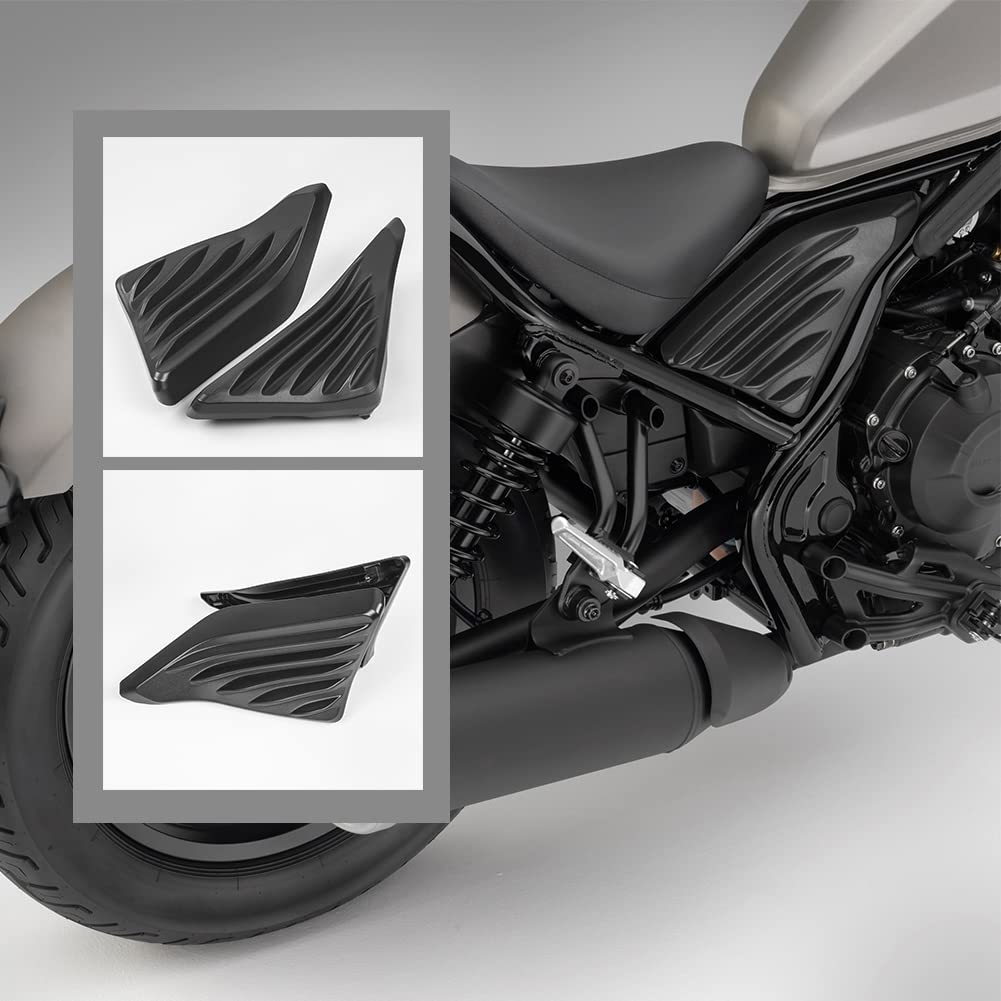 Motorrad-Beifahrersitz-Seitenabdeckung Infill Trim Panel Upper Frame Guards Verkleidung Cowling Protector Decoration Kit für H.onda Rebel CMX 500 300 CMX500 CMX300 Rebel500 Rebel300 2017-2023 von Fayedenicy