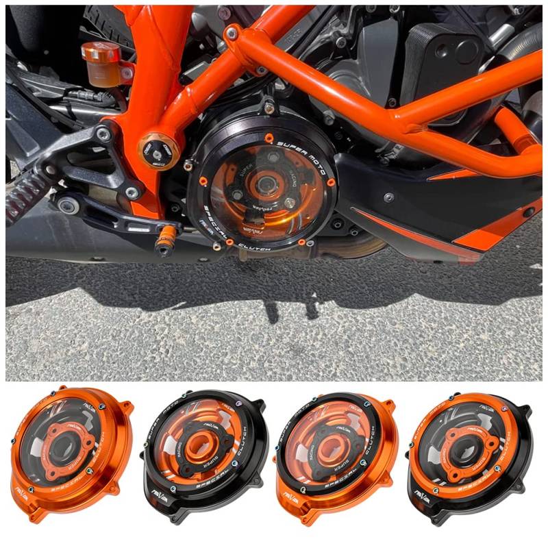 Motorrad Rennsport, durchsichtiger Kupplungsdeckel, Federhalter, R-Druckplatte, Motorschutz, Rahmenschieber für K.T.M 1050 1090 1190 1290 Adventure ADV Super Duke R/GT SDR 3.0 (No.3) von Fayedenicy