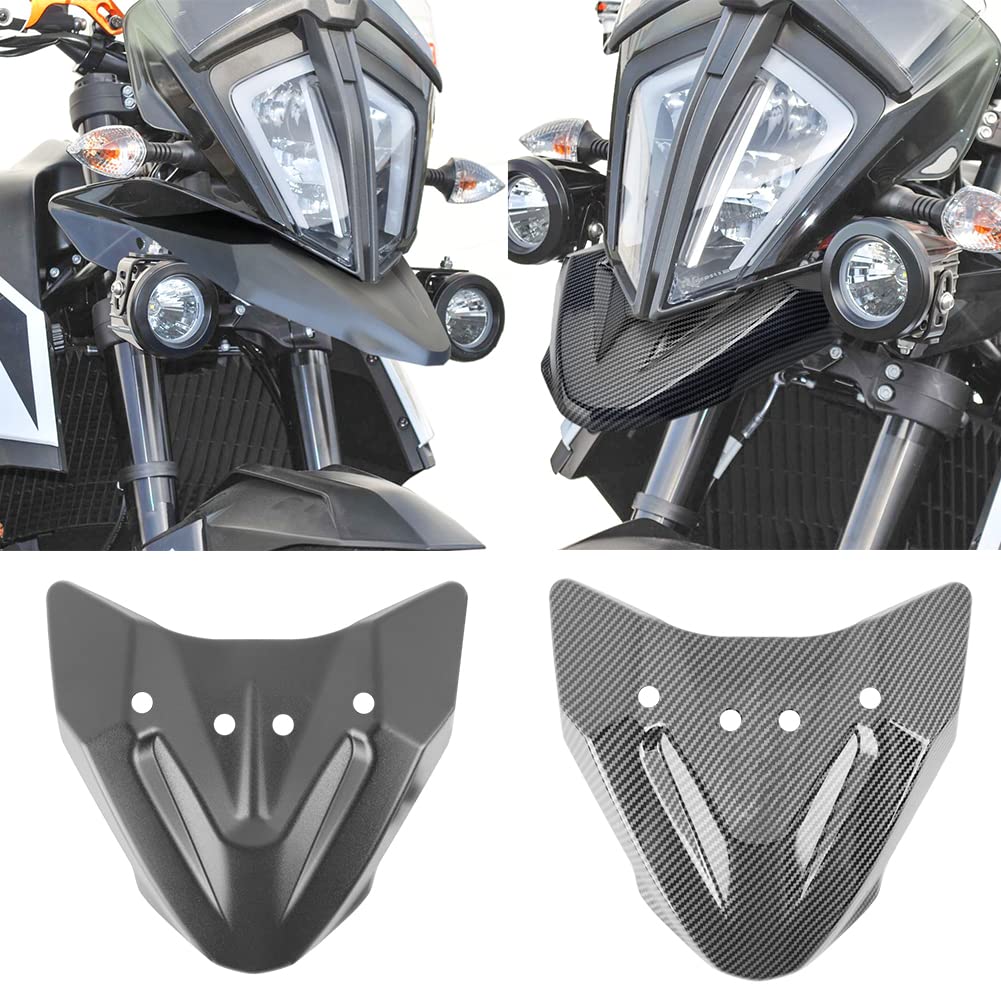 Motorrad Scheinwerfer Vorderrad Kotflügel Schnabelverlängerung Nasenkegelschutz Extender Abdeckung Motorhaubenhalterung Verkleidung für 390 Adv (2019-2023) 790 Adventure 2019-2021 (Schwarz) von Fayedenicy