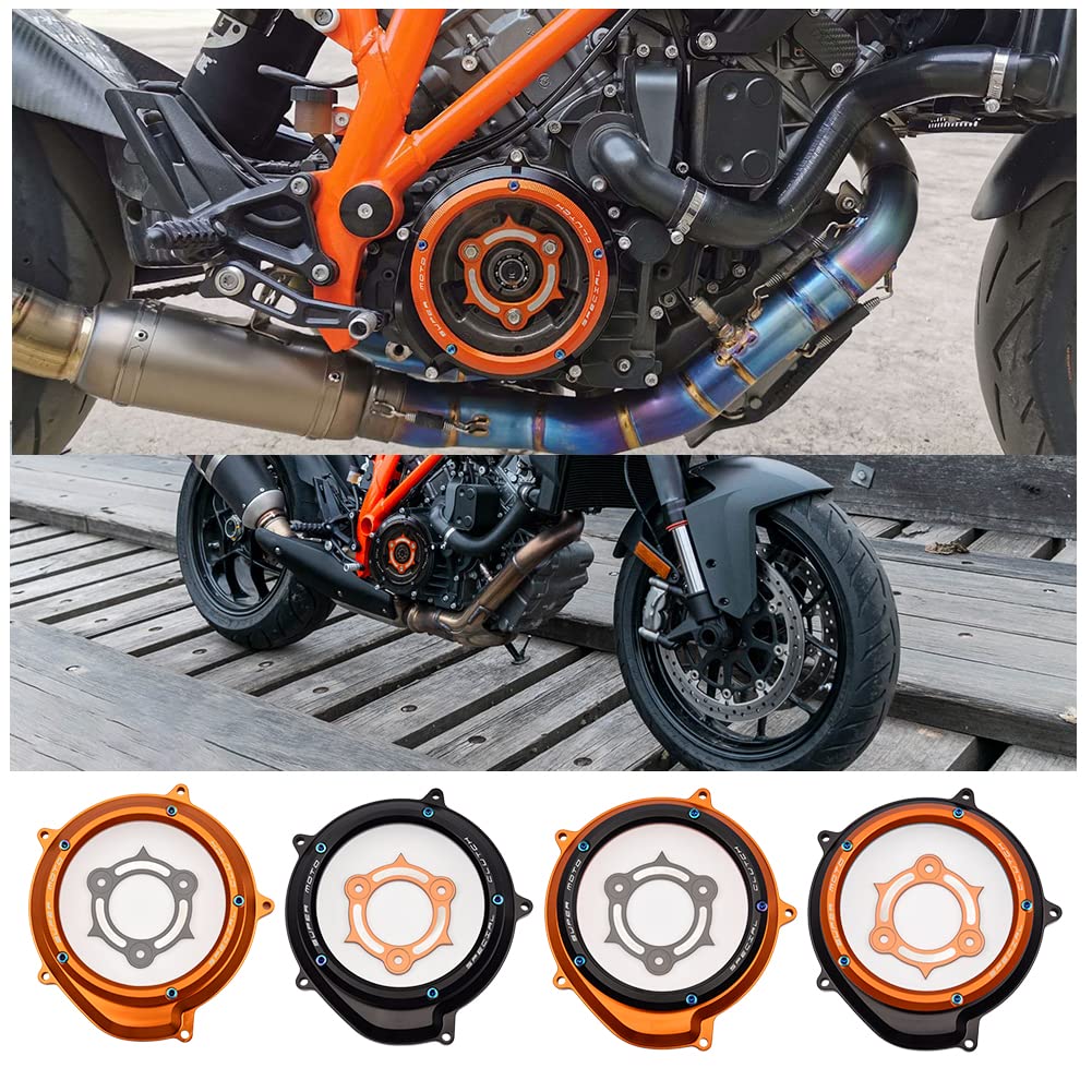 Klare Kupplungsabdeckung für Motorradrennen, Druckplatte, Motorschutz, Rahmenschieber für K.T.M 1050 1090 1190 1290 Adventure ADV Super Duke R/GT SDR 3.0 2014-2023 (No.2-2pcs) von Fayedenicy