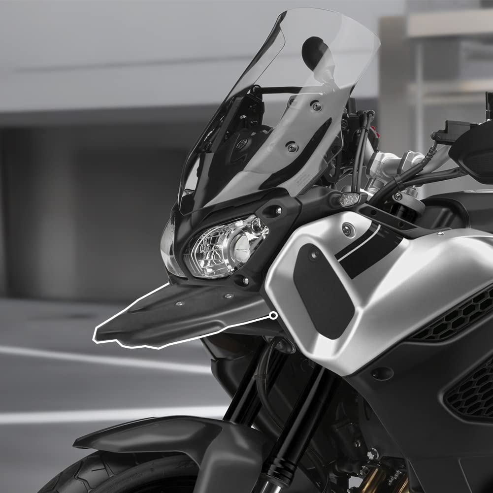Motorrad ABS Scheinwerferschutz Vorderrad Kotflügel Schnabel Nase Kegel Verlängerungsabdeckung Spritzschutz Verlängerungshaube für Yamaha XT1200Z XT 1200 Z Super Tenere Zubehör 2014-2021 (Schwarz) von Fayedenicy