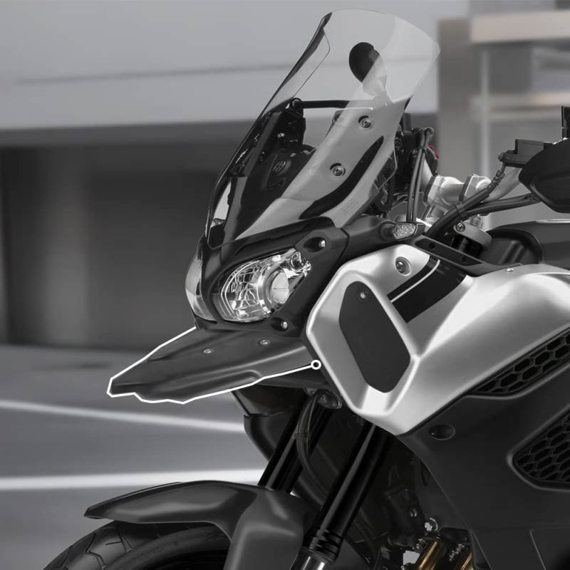 Motorrad ABS Scheinwerferschutz Vorderrad Kotflügel Schnabel Nase Kegel Verlängerungsabdeckung Spritzschutz Verlängerungshaube für XT1200Z XT 1200 Z Super Tenere Zubehör 2014-2021 (Schwarz) von Fayedenicy