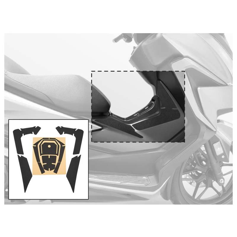 Motorrad Anti-Rutsch Gas Tank Pad Traction Pads Aufkleber Emblem Side Fuel Gas Kniegriff Aufkleber Protector Zubehör für Honda NSS 350 Forza 350 2020 2021 2022 von Fayedenicy