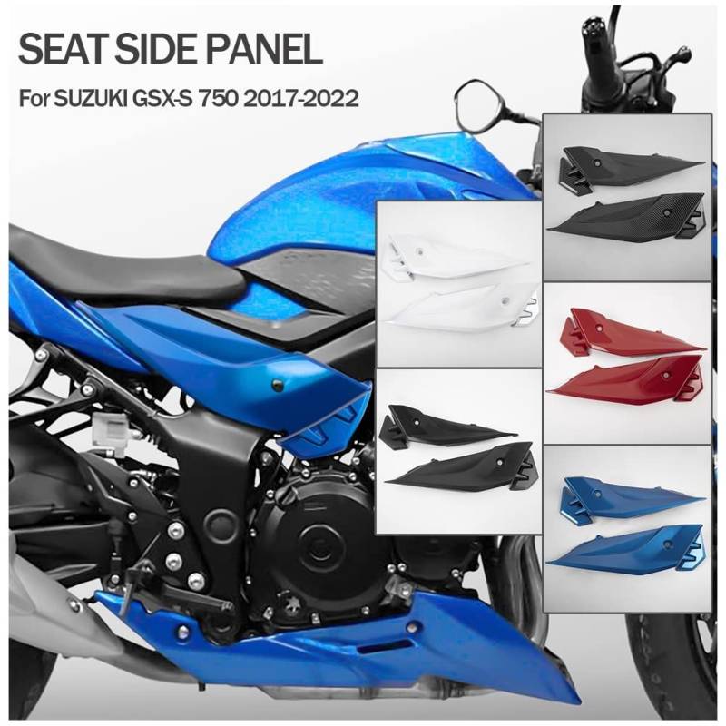 Motorrad Beifahrersitz Seitenkörperabdeckung Oberer Rahmenschutz Infill Trim Panel Verkleidungsschutz Dekoration für GSX-S GSXS 750 GSX-S750 GSXS750 2017 2018 2019 2020 2021 2022 2023 (Carbon-Look) von Fayedenicy