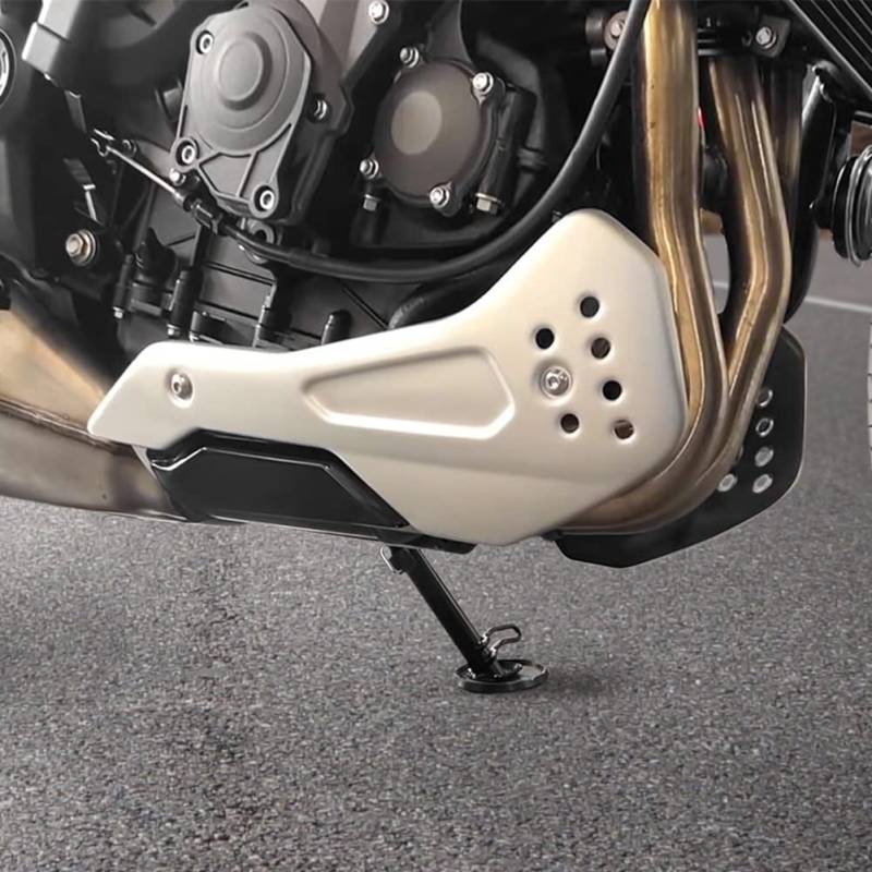 Motorrad Bellypan Belly Pan Lower Panel Spoiler Verkleidung Cowling Cover Motorschutz Chassis Shroud Body Frame Kit für Trident 660 Trident660 2021 2022 2023 Zubehör (Schwarz) von Fayedenicy