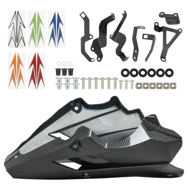 Fayedenicy Motorrad Bellypan Belly Pan Motor Spoiler Untere Platte Verkleidung Cowling Abdeckung Körper Rahmen Kit Motor Schutz Schutz für Z900 Z 900 Z-900 2020 2021 2022 2023 Zubehör (Carbon-Look) von Fayedenicy