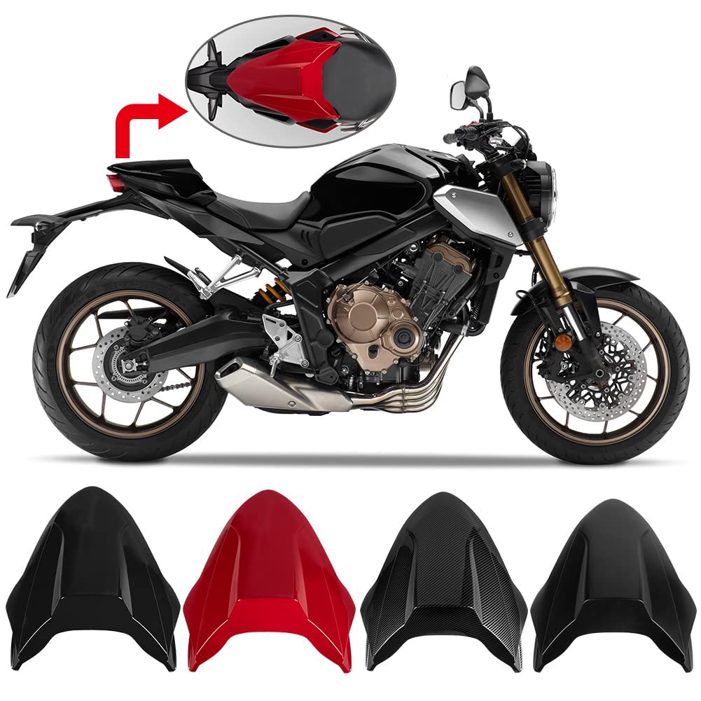 Motorrad CB650R CBR650R Sitzbezug Hartes ABS Rücksitz Sozius Solo Sitzverkleidung Verkleidung Heckabschnitt Buckel für H.onda CB CBR 650R CB 650 R CBR 650 R CB-650-R 2021 2022 2023 (Matt-schwarz) von Fayedenicy