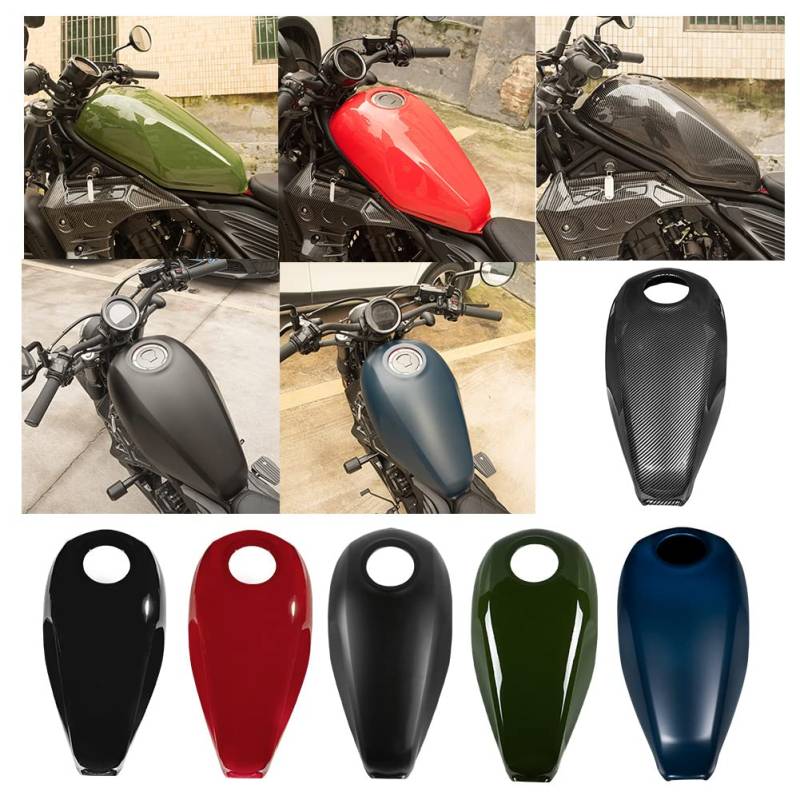 Motorrad Full Gas Tank Cover Protector Fuel Oil Case Guard Karosserie Verkleidung Kits für Rebel CMX 500 CMX500 Rebel500 2017-2023 Rebel CMX 300 250 CMX300 CMX250 2021-2023 (Matt-schwarz) von Fayedenicy