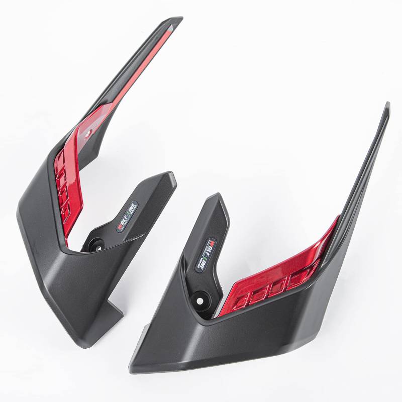 Motorrad Downforce Naked Spoiler Feste Winglets Verkleidungsflügelabweiser für CB650R CB 650 R CB 650R CB-650-R 2019 2020 2021 2022 2023 Seitenflügelabdeckung Rahmenverkleidungen (Rot) von Fayedenicy