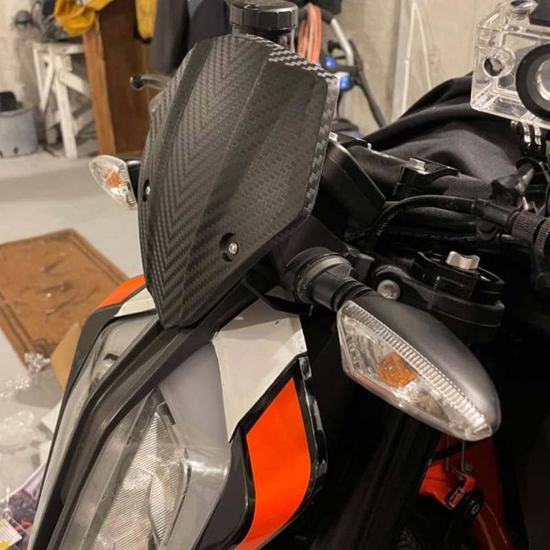 Motorrad Duke790 Duke890 Frontscheinwerfer Verkleidung Windschutzscheibe Flyscreen Windschutzscheibenabdeckung, Scheinwerferschutz Windabweiser für Duke 790 890 2018 2019 2020 2021 2022 2023 2024 von Fayedenicy