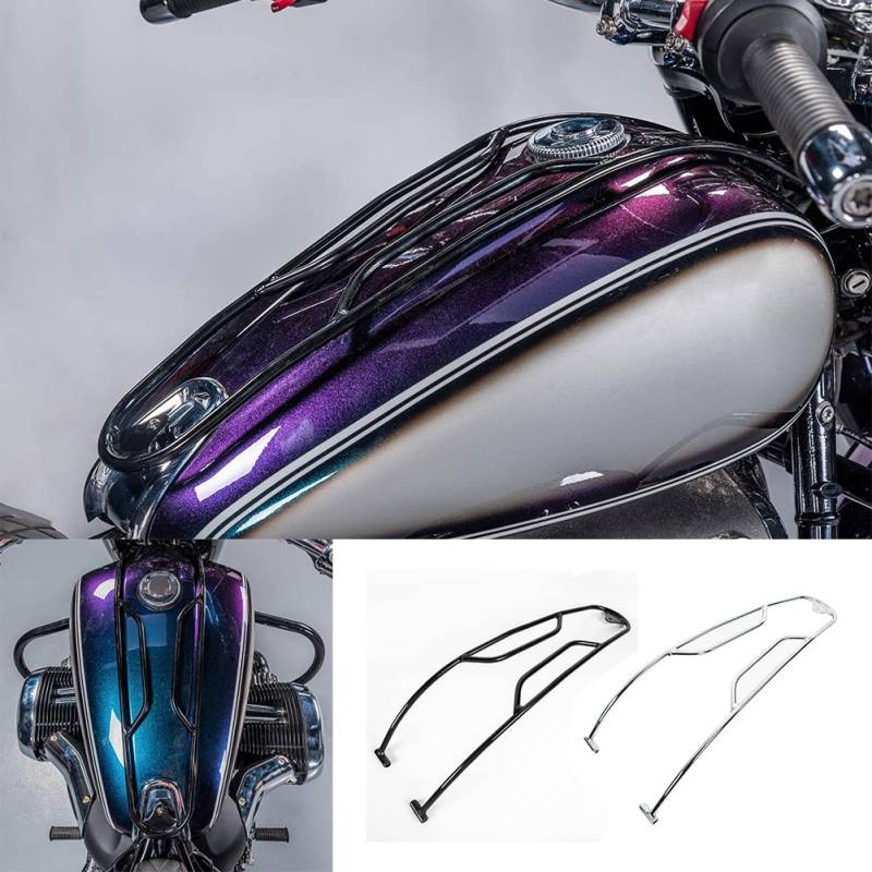 Motorrad Gas Tankschutz Stoßstange Sturzbügel Rahmen Slider Puffer Fallschutz für B.M.W R18 R 18 R-18 Classic 2020 2021 2022 2023 Stahl Gepäckträger Front Shelf Bar (Schwarz) von Fayedenicy