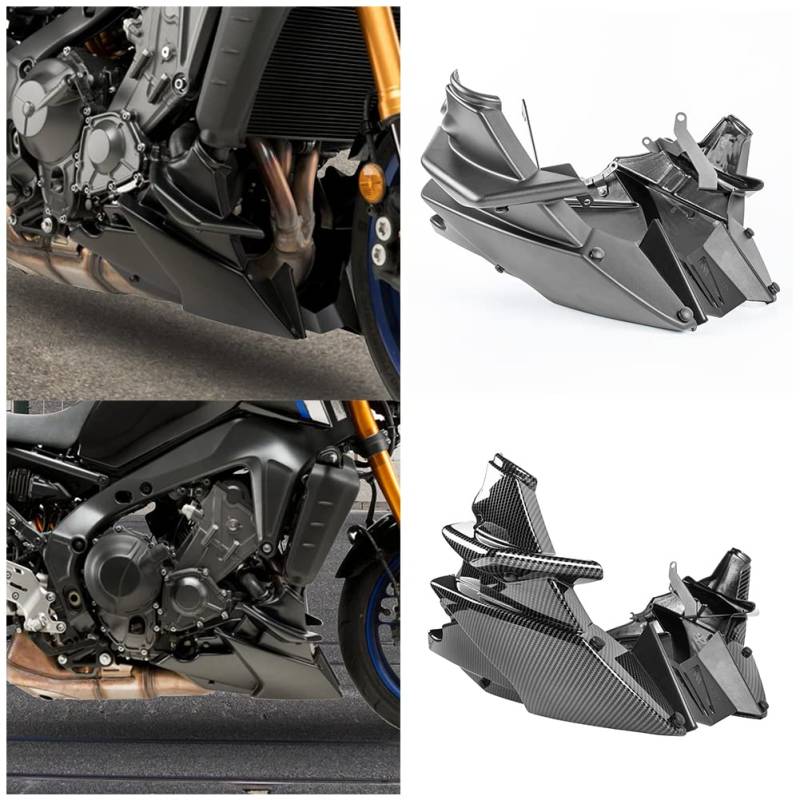 Motorrad MT09 FZ09 Bellypan Belly Pan Lower Panel Spoiler Verkleidungsabdeckung Body Frame Kit Motorschutz Chassis Stoßstangenschutz für MT FZ 09 FZ-09 MT-09/SP 2021 2022 2023 (Matt-schwarz) von Fayedenicy