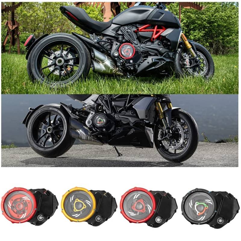 Motorrad Rennsport transparenter Kupplungsdeckel Druckplatte Federhalter Rahmenschutz Für X Diavel X-Diavel XDiavel 1200 1260 / S 2016 2017 2018 2019 2020 2021 2022 2023 (Farbe.003) von Fayedenicy