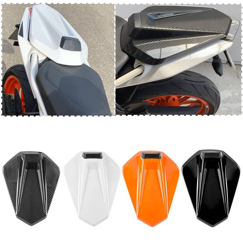 Fayedenicy Motorrad-Soziussitzabdeckung für den Soziussitz, Harter ABS-Motorverkleidung, Heckabschnitt für Duke 125 Duke125 2017-2022 Duke 250 Duke250 2021-2022 Duke 390 Duke390 2017-2023 (Orange) von Fayedenicy