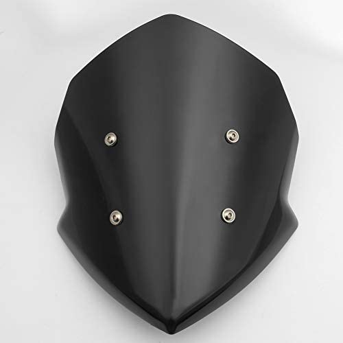 Motorrad Z125 Windschutzscheibe Double Bubble Flyscreen Airflow Windschutzscheibe Deflektorabdeckung Visier Pare-Brise-Schutz für Z 125 Z-125 2019 2020 2021 2022 2023 (Rauch) von Fayedenicy