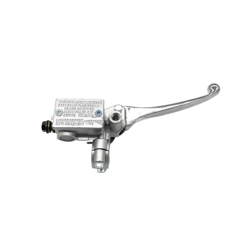 Brems- und Kupplungshebel Motorrad Bremspumpe Vorne Hauptzylinder Hydraulische Bremshebel Rechts Für Dirt Pit Bike ATV Quad Moped Roller Buggy HauptbremszylinderLenker(Silver) von Fbxmjoa
