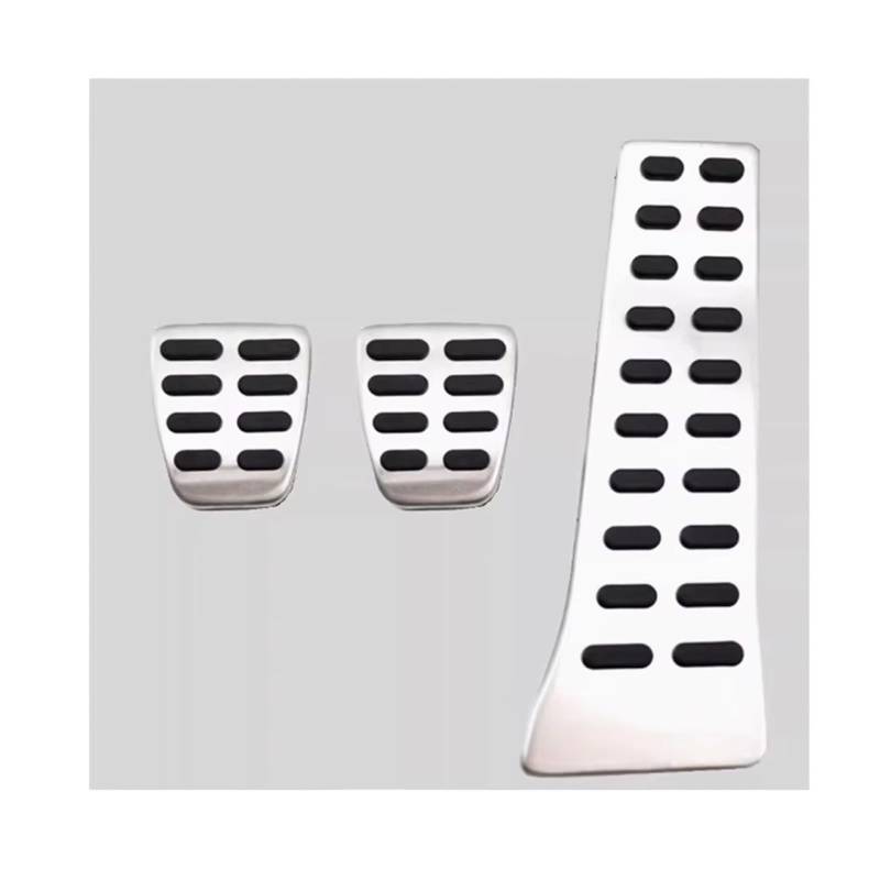 Fußstütze Bremse Auto-Edelstahlpedal für Hyundai für Elantra Avante I35 MD UD JK 2011~2016 Anti-Rutsch-Bremsfußstützen-Pad-Abdeckkappe Bremse Pedalkappen(MT 3piece) von Fbxmjoa