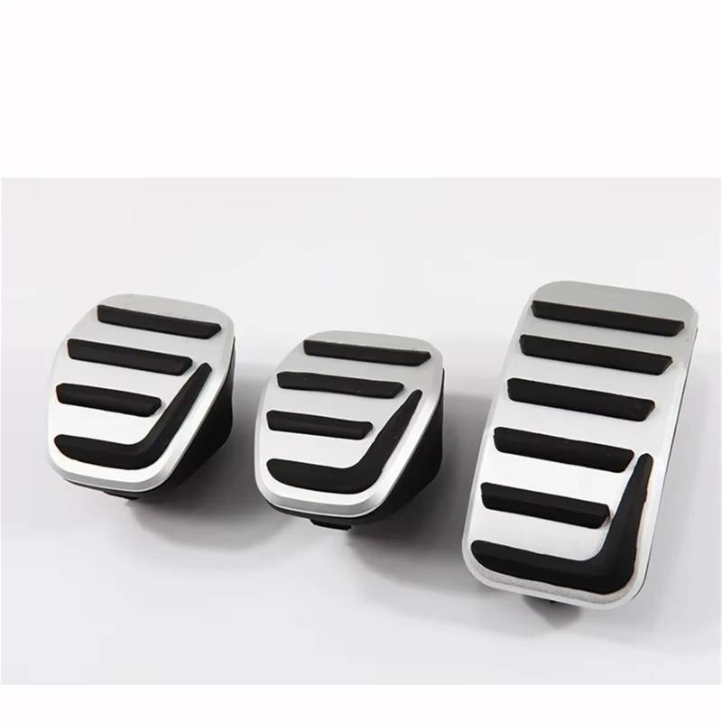 Fußstütze Bremse Auto Fußstütze Kupplung Bremse Gas Accelerator Auto Pedal Pad für Volvo S40 V40 C30 MT Aluminium Legierung Bremse Pedalkappen(3 Piece MT) von Fbxmjoa