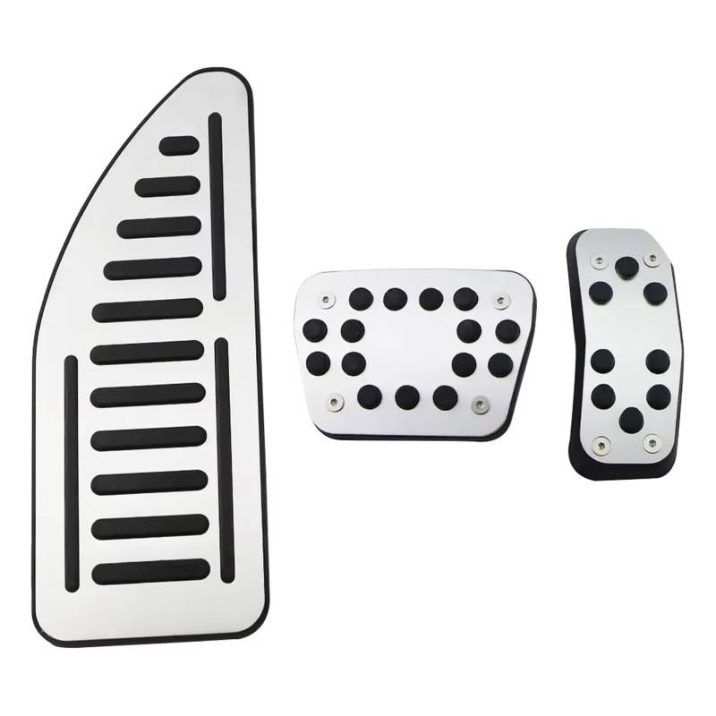 Fußstütze Bremse Autopedalabdeckung für Ford Fiesta MK7 2009 2010 2011-2015 Ecosport 2012-2017 Gaspedal-Pads aus Aluminium Bremse Pedalkappen(at with Rest) von Fbxmjoa