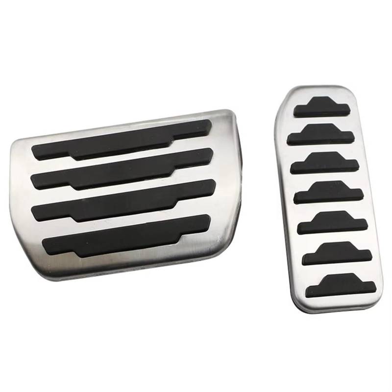 Fußstütze Bremse Autopedale für Land für Rover Range Rover Evoque 2012 2013 2014–2019 Edelstahl-Bremsgaspedal-Schutzabdeckung Bremse Pedalkappen(at Style) von Fbxmjoa