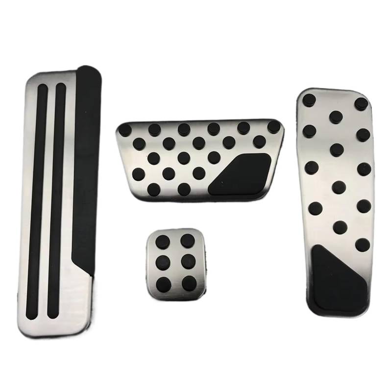 Fußstütze Bremse Edelstahl Auto Zubehör Bremse Fuß Rest Pedal Für Dodge FÜR Ladegerät 2006 2007 2008 2009 2010 2011 2012 2013-2017 Bremse Pedalkappen(Whole Set (4piece)) von Fbxmjoa