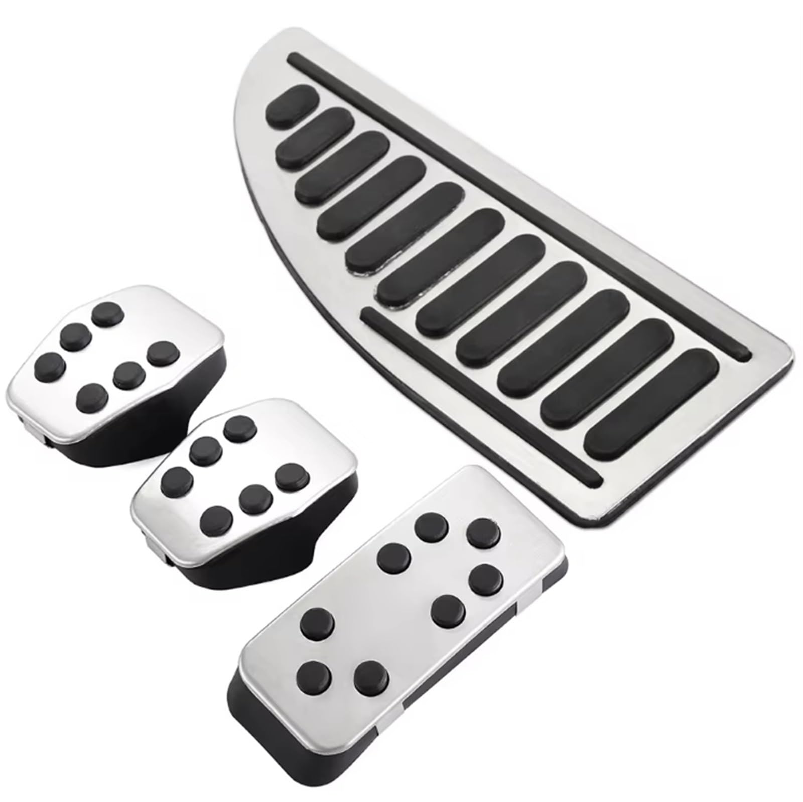 Fußstütze Bremse Edelstahl-Autopedalabdeckung für Ford für Focus 2 3 4 MK2 MK3 MK4 Kuga RS ST 2005-2016 Kupplungs-Gasbremspedal-Pads MT Bremse Pedalkappen(B Style 4piece) von Fbxmjoa